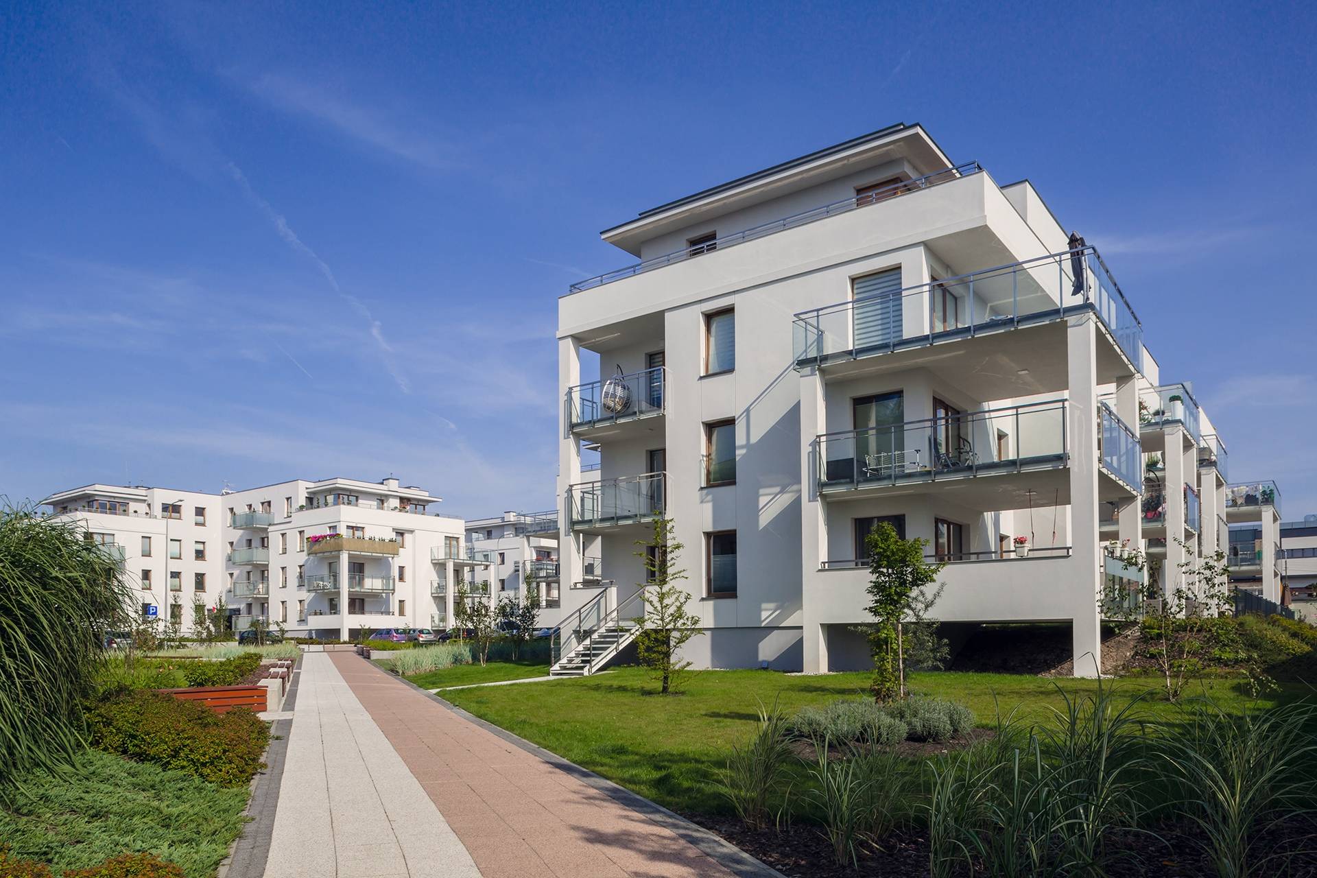 Complex of multi-family buildings with commercial premises