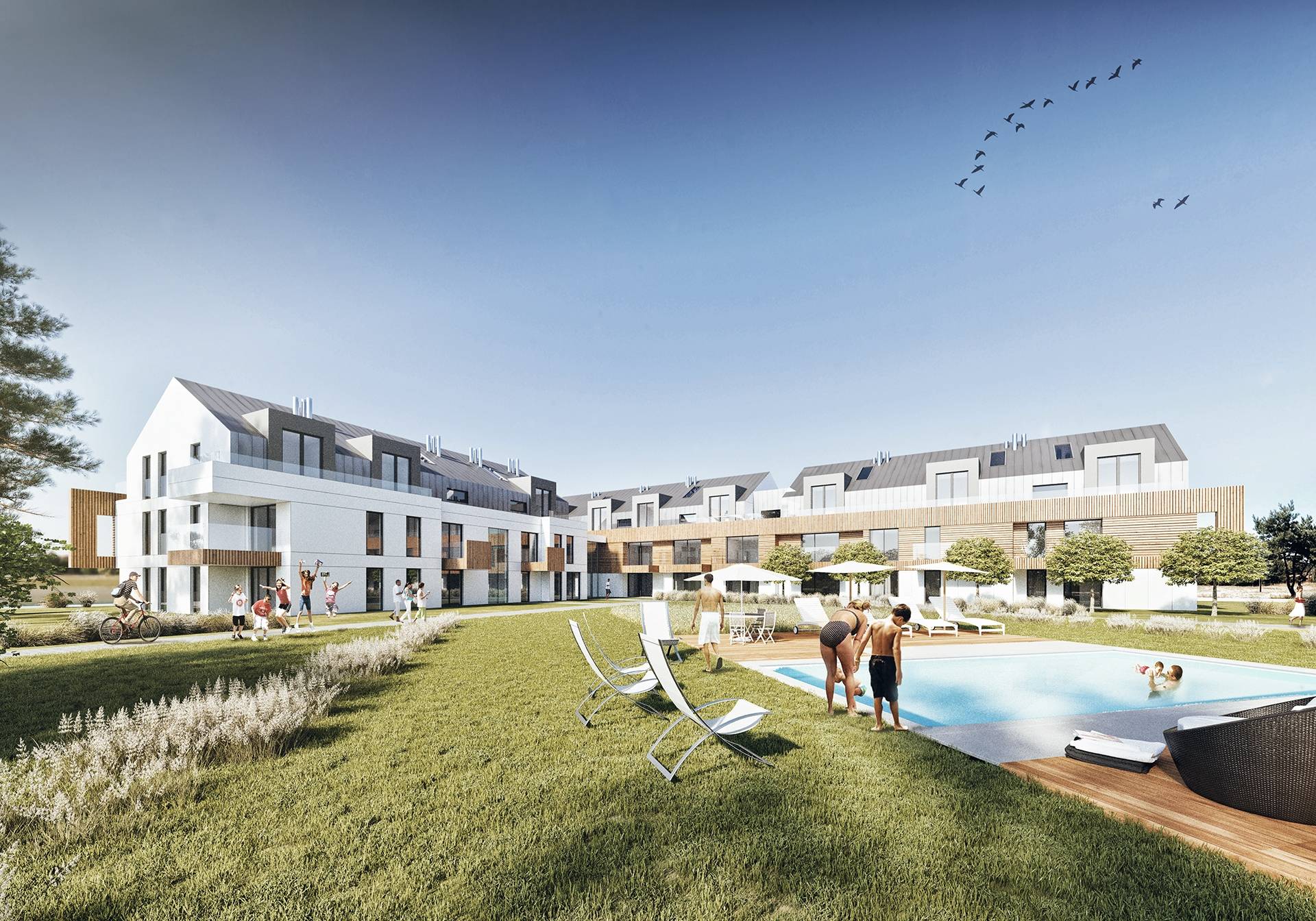 Complex of hotel and apartment buildings